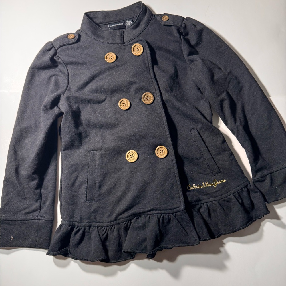 Calvin Klein Kids Black Double-Breasted Jacket